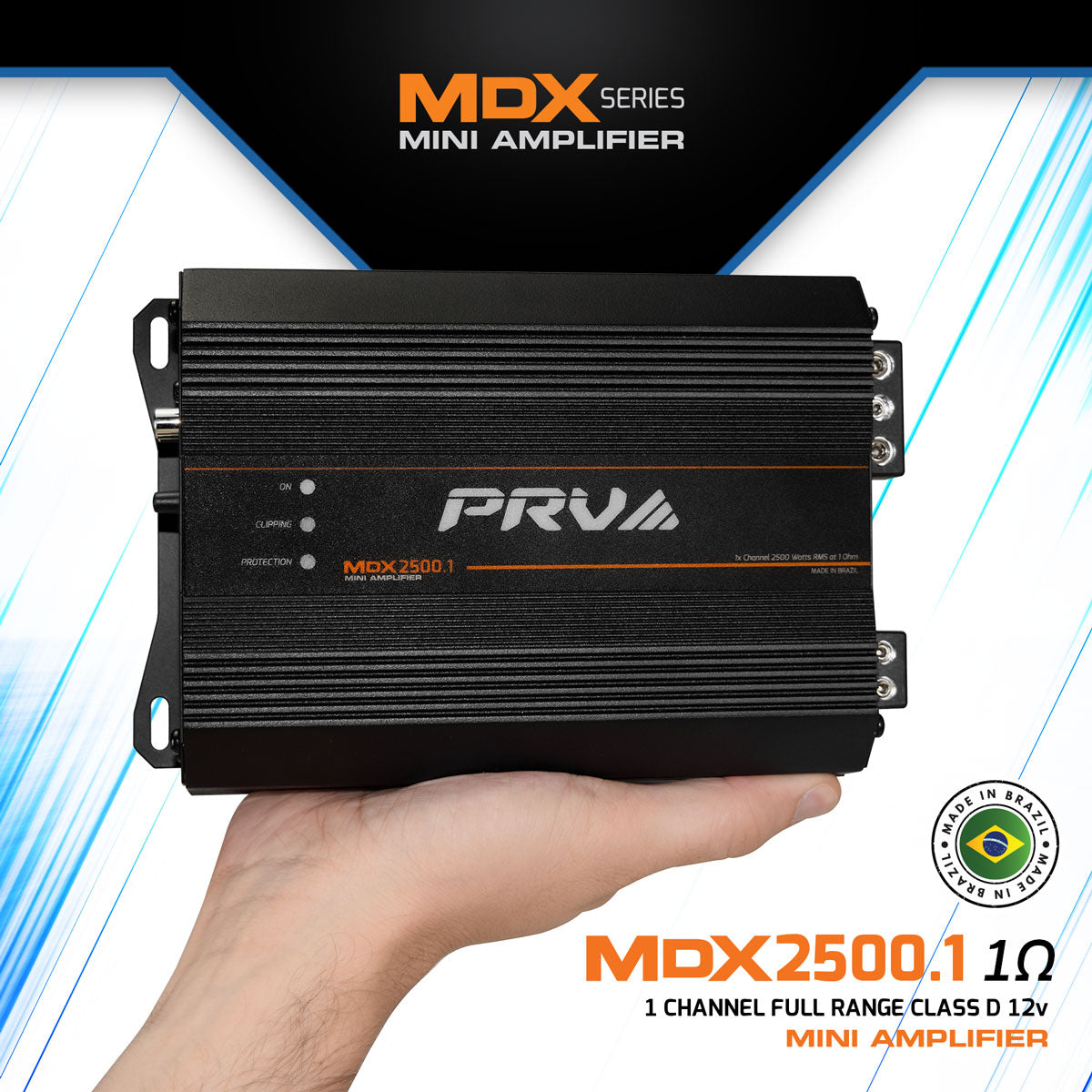 PRV Audio MDX2500.1 | 2500W RMS Full Range Monoblock Amplifier 1-Ohm