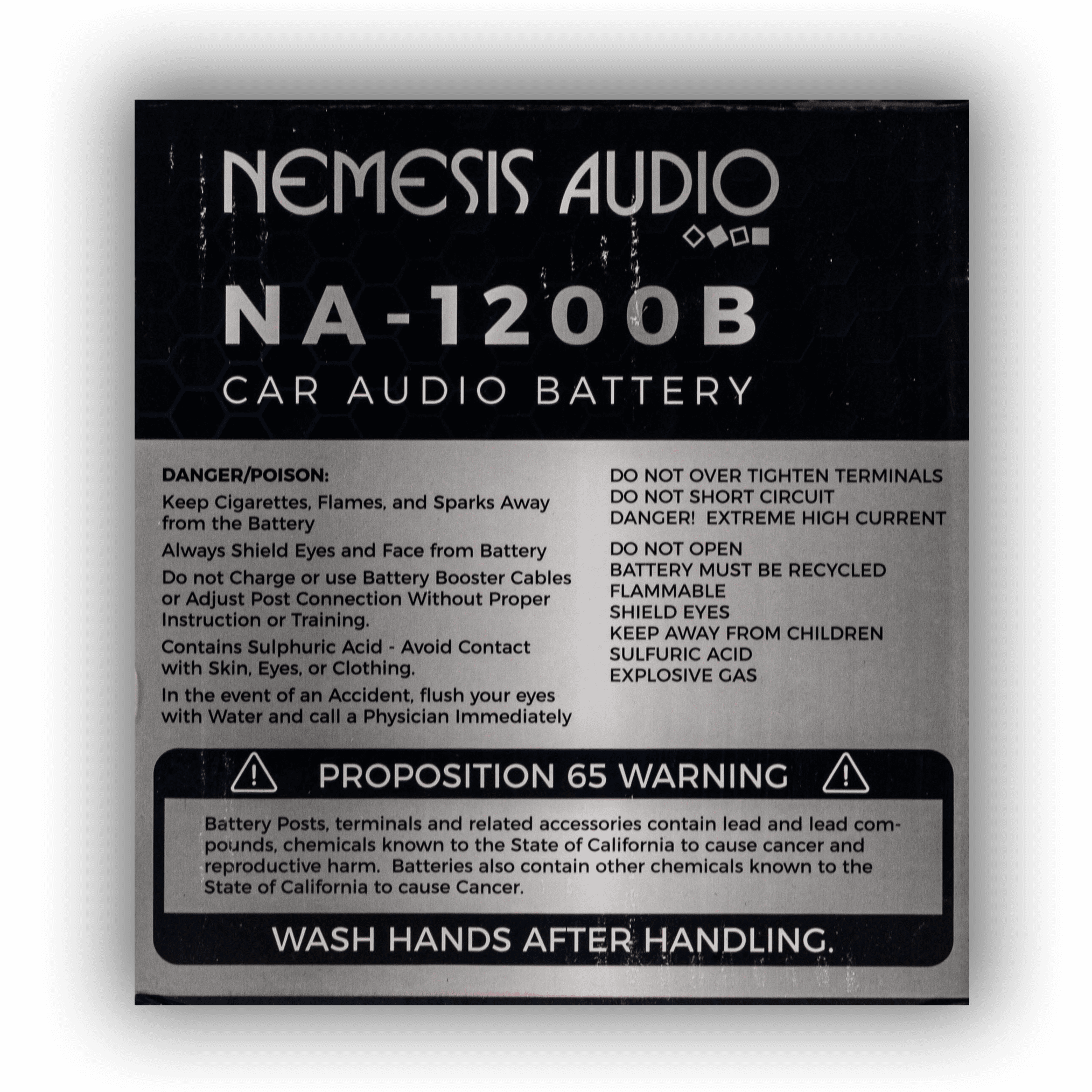 Nemesis Audio NA-1200B 40AH 1200W AGM Power Cell 12V Battery