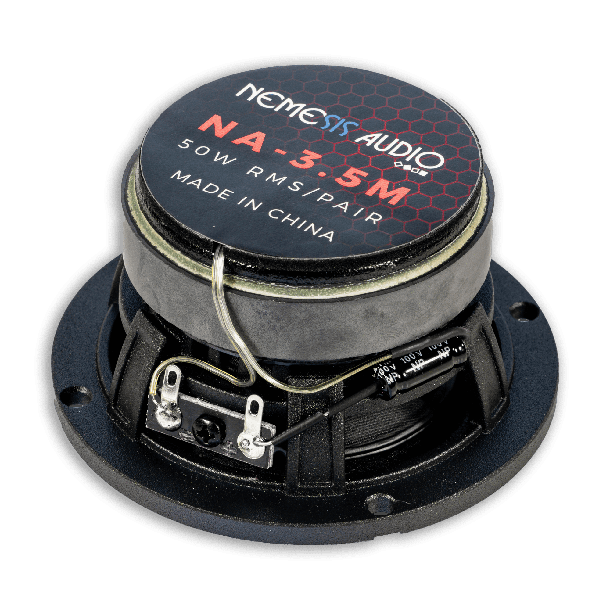 Nemesis Audio NA-3.5M 3.5" 50W RMS Coaxial Speakers 4-Ohm (Pair)
