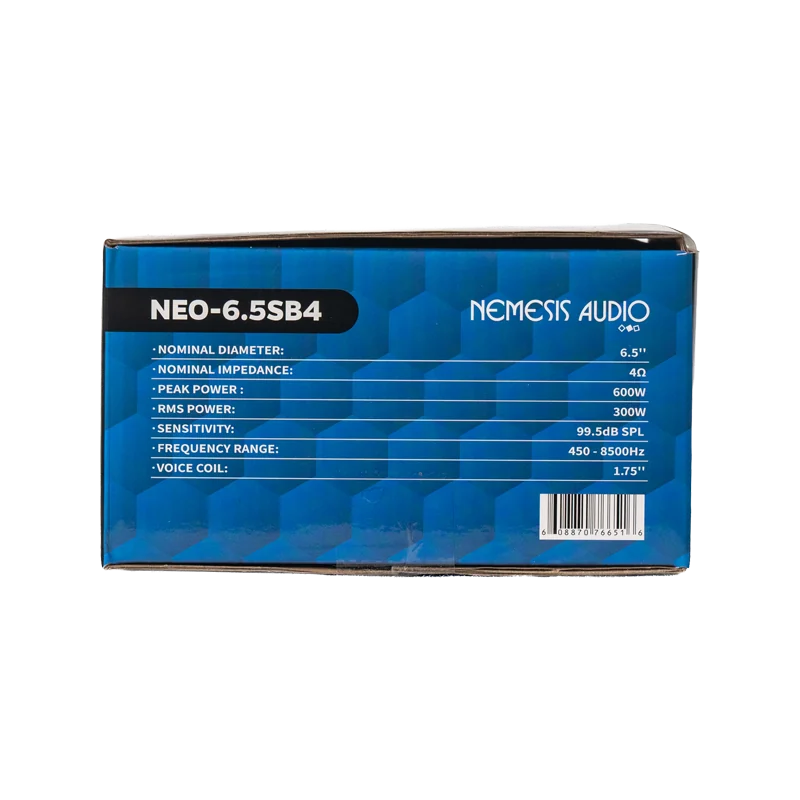 Nemesis Audio NEO-6.5SB4 | 6.5" 300W RMS Neodymium Midrange Speaker