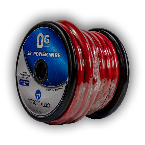 Nemesis Audio NM-0G/RD 0G Power Wire 25 Ft