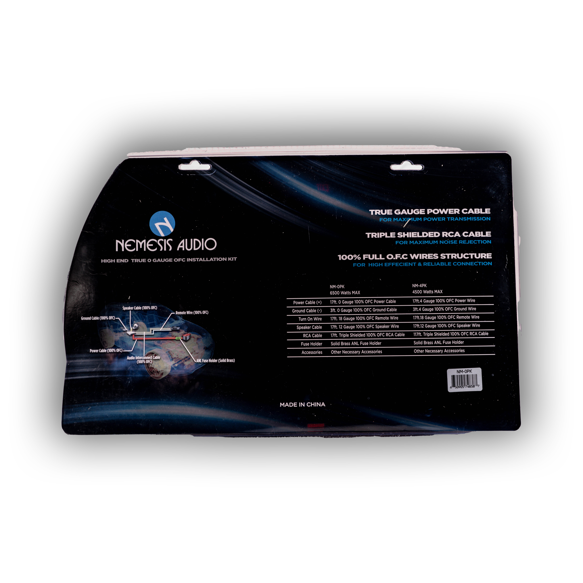 Nemesis Audio NM-0PK 100% OFC 0G Amp Kit
