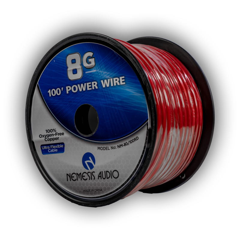 Nemesis Audio NM-8G/100RD 8G Copper Power Wire - 100 Ft
