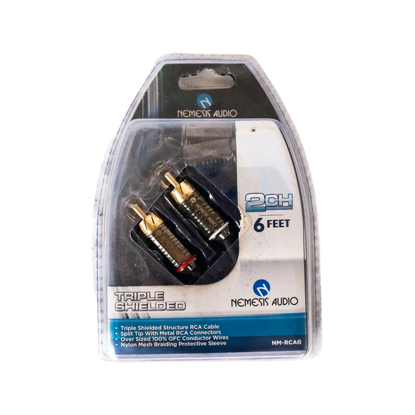 Nemesis Audio NM-RCA6 | 2-Channel 6ft Triple-Shielded RCA Cable