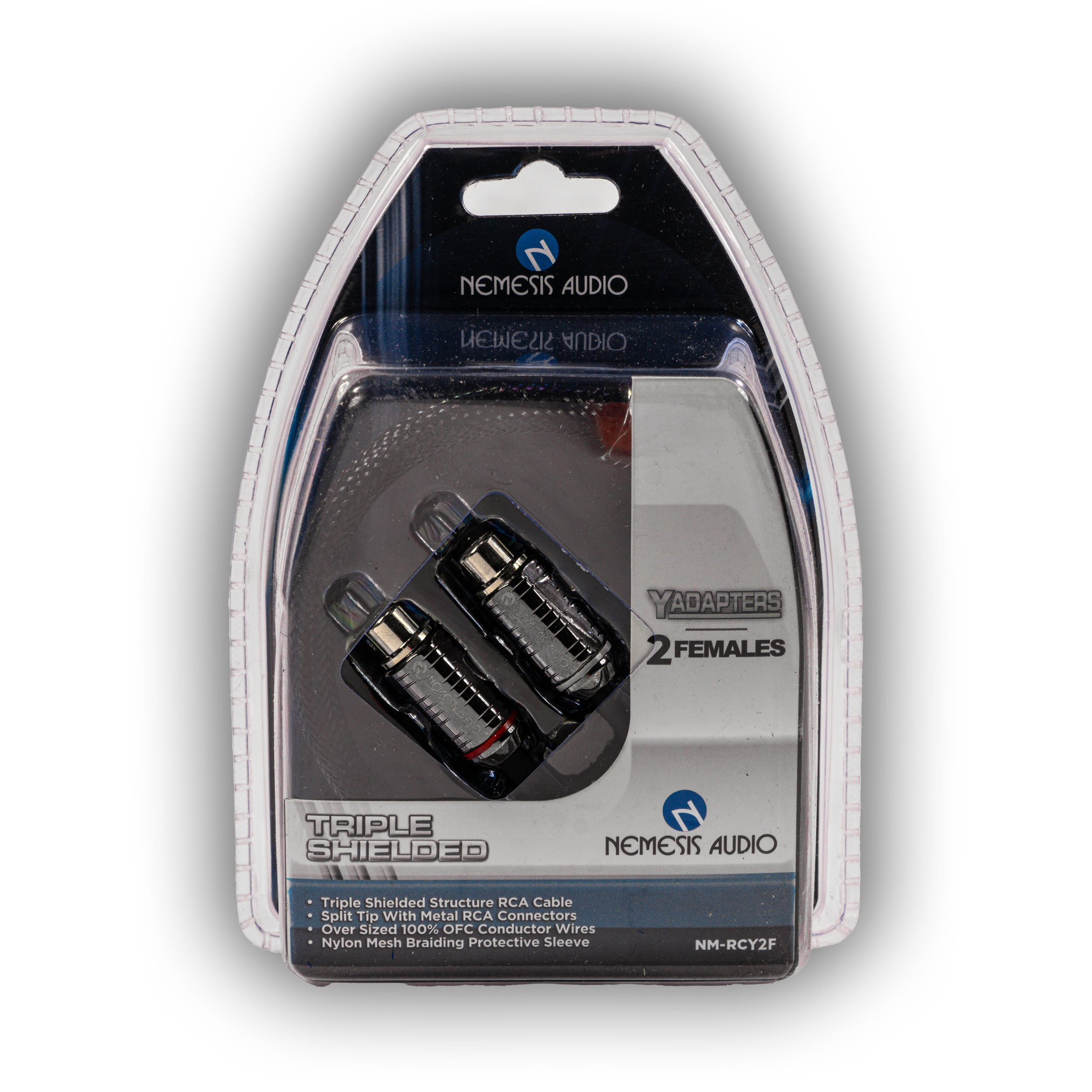 Nemesis Audio NM-RCY2F Triple Shielded RCA Splitter - 2 Females 1 Male