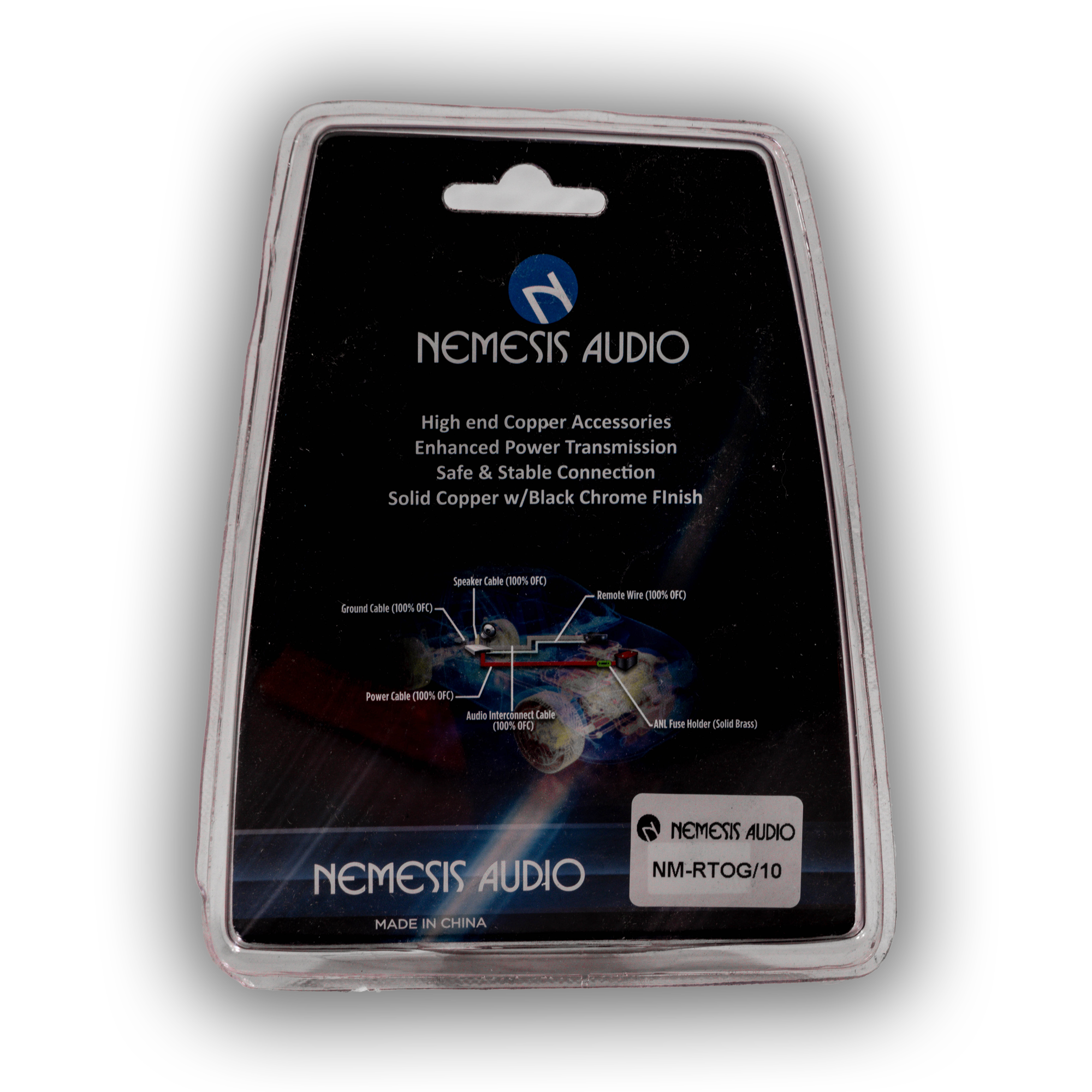 Nemesis Audio NM-RT0G/10 Copper Ring Terminals for 1/0 Gauge Use – 10 Pack