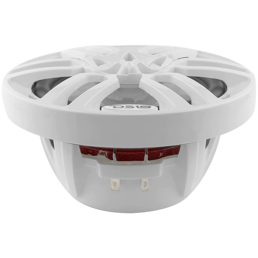DS18 NXL-6/WH 6.5" 2-Way Coaxial Marine Speaker w/ LED RGB Lights 100 Watts 4-Ohm - White (Pair)