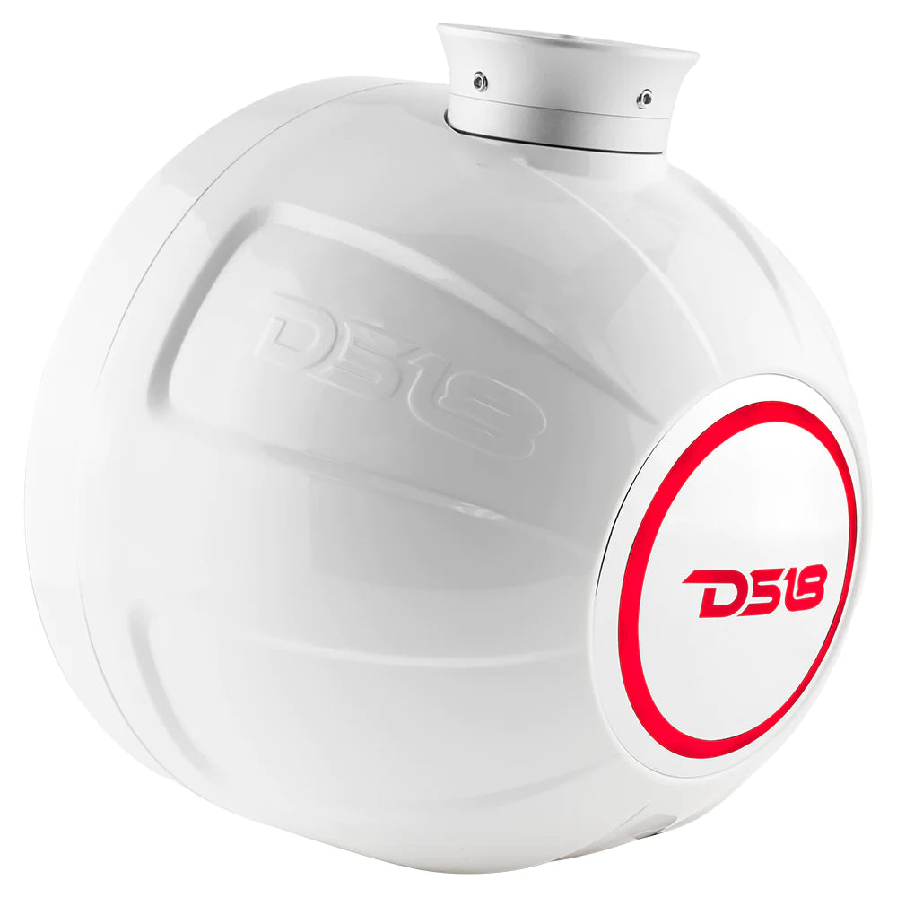 DS18 NXL-PS8W 8" Pod 375 Watt Speakers w/ Integrated RGB LED Lights - White (Pair)