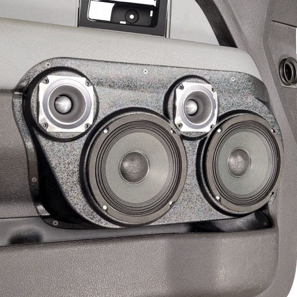 Custom Speaker Pods Dual 6.5″ and Dual 3.5″ Speaker Pods for the Front Door of a 09-14 Ford F-150