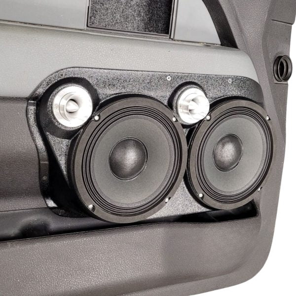 Custom Speaker Pods Dual 8″ and Dual Tweeter Speaker Pods for the Front Door of a 09-14 Ford F-150