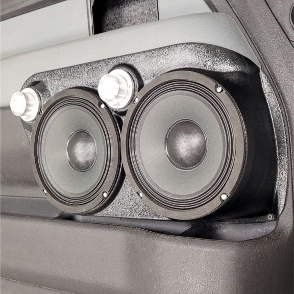 Custom Speaker Pods Dual 8″ and Dual Tweeter Speaker Pods for the Front Door of a 09-14 Ford F-150