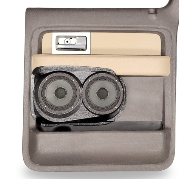 Custom Speaker Pods Dual 6.5″ Speaker Pods for the Rear Door of a 09-14 Ford F-150 Crew Cab
