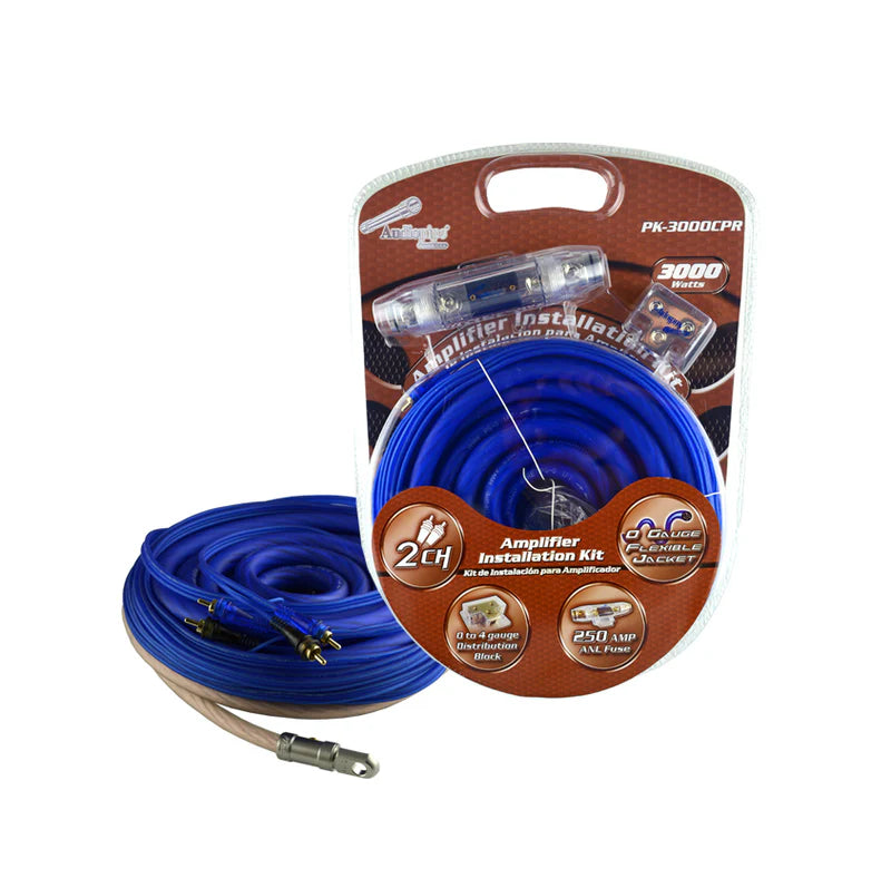 Audiopipe PK-3000CPR 0 Gauge 100% OFC Copper Amplifier Wiring Kit