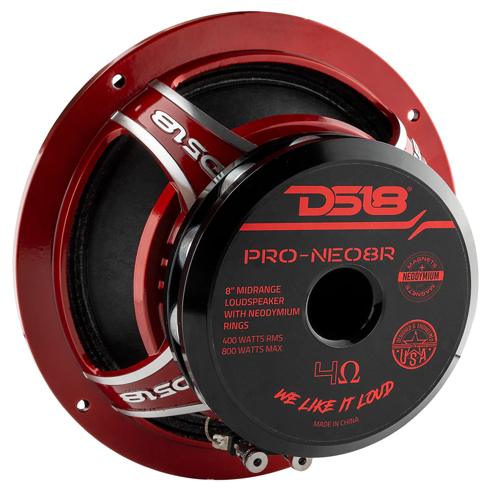 DS18 PRO-NEO8R 8" Neodymium Midrange Loudspeaker 400 Watts 4-Ohm