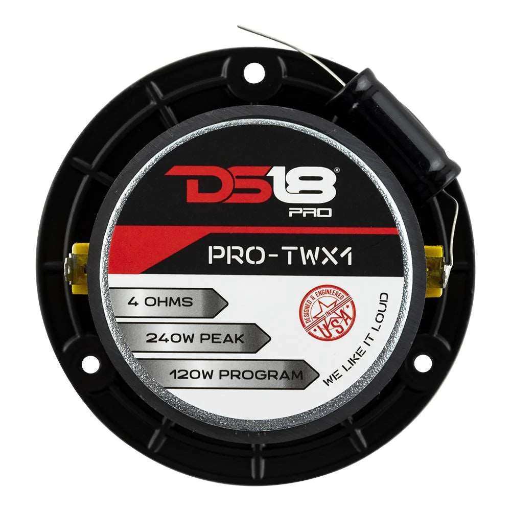 DS18 PRO-TWX1 – 1” PRO Aluminum Super Bullet Tweeter VC – 240 Watts wi