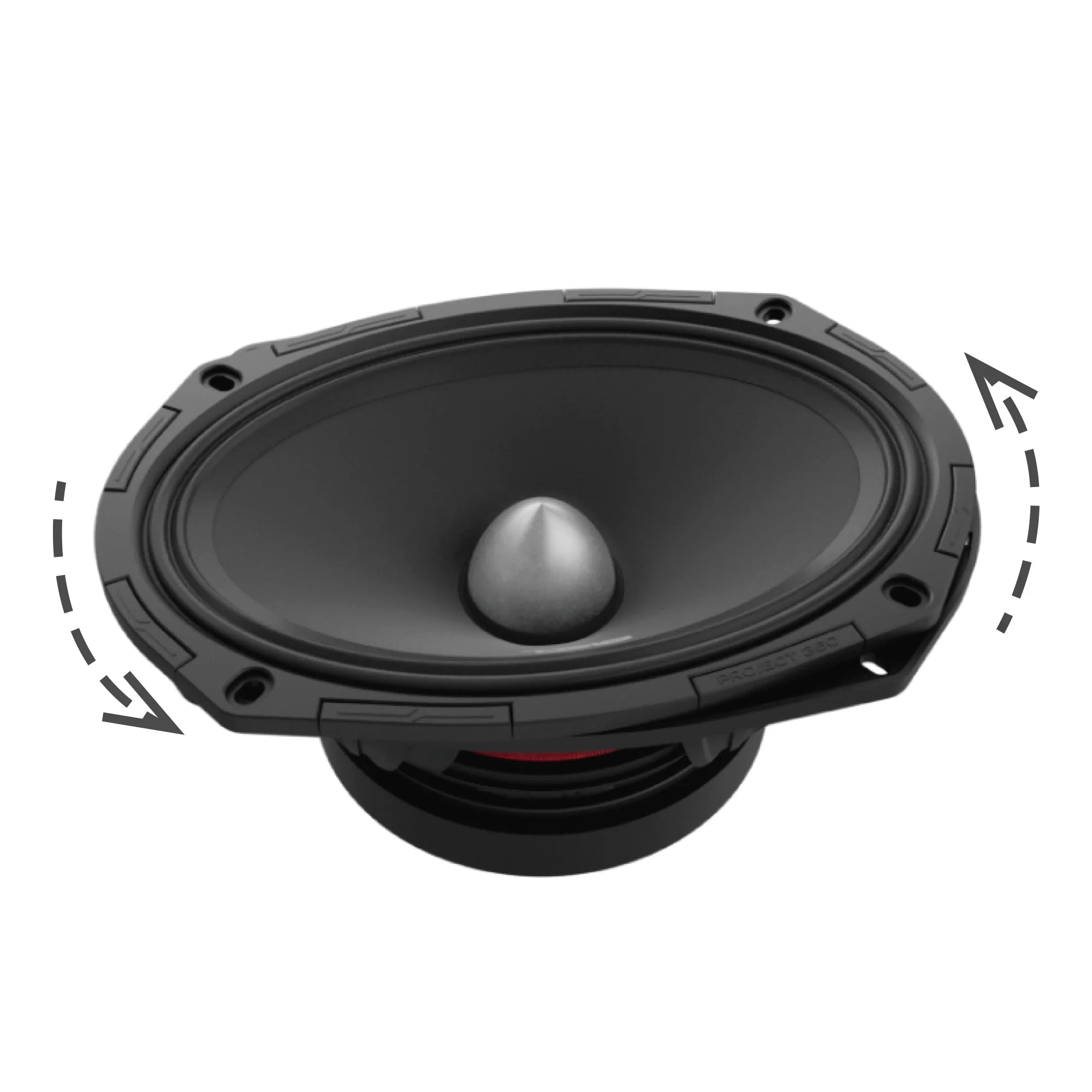 DS18 PROJECT 360 | 6"x9" 300W RMS Midrange Speaker w/ Bullet (Single)