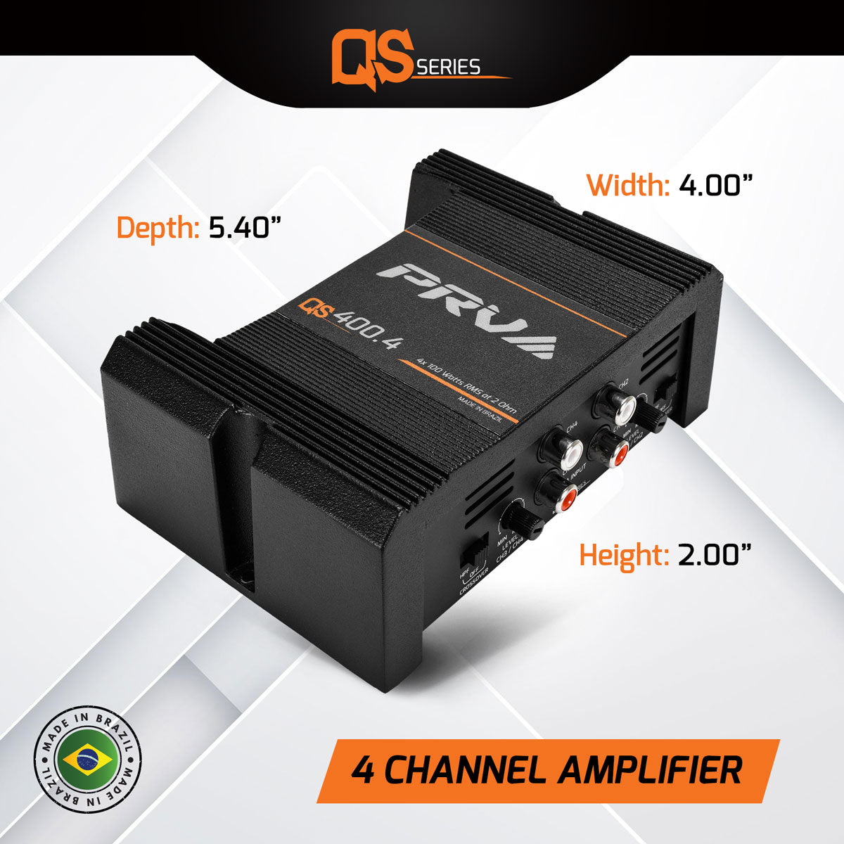 PRV Audio QS400.4 | 4-Channel Full Range Amplifier 2-Ohm
