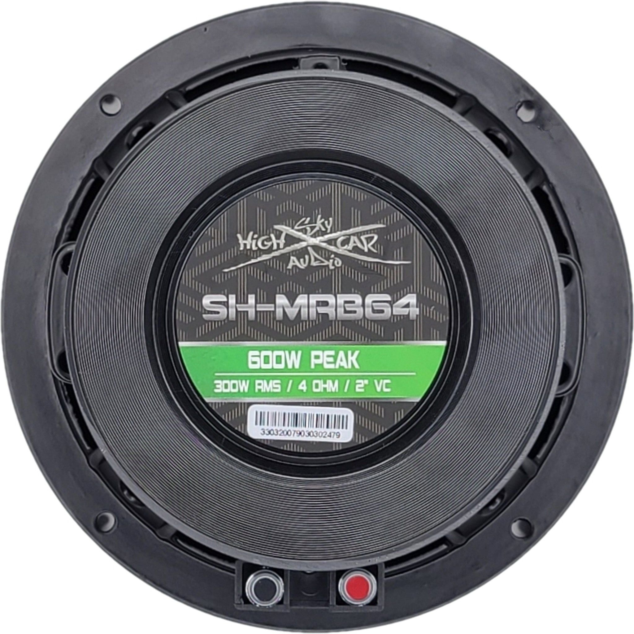 Sky High Car Audio MRB64 6.5" Pro Audio Midrange Speaker w/ Bullet 600 Watts 4-ohm (Single)