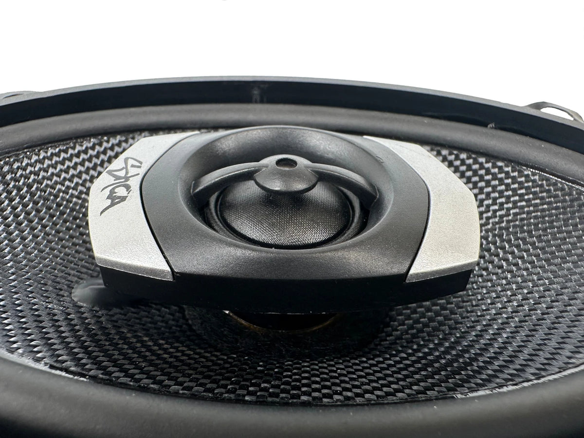 Sky High Car Audio SHCA-C462 | 4x6-inch 2-way Coaxial Speakers With Glass Fiber Cone and Pivoting Tweeter (Pair)