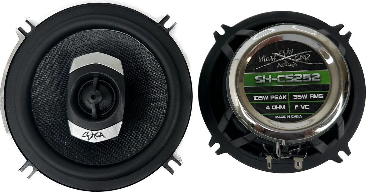 Sky High Car Audio SHCA-C525 | 5.25-inch 2-way Coaxial Speakers With Glass Fiber Cone (Pair)