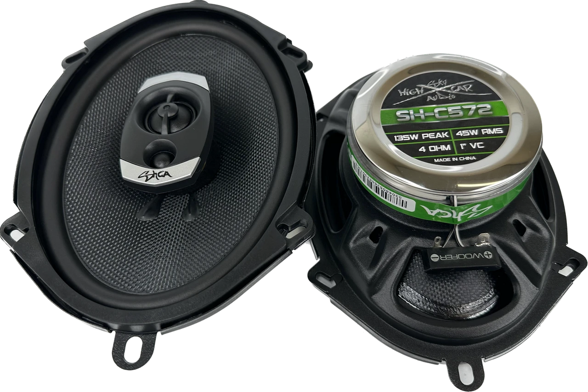 Sky High Car Audio SHCA-C572 | 5x7-inch 2-way Coaxial Speakers With Glass Fiber Cone (Pair)