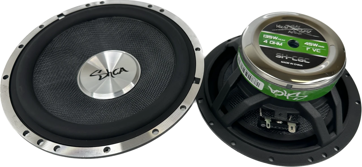 Sky High Car Audion SHCA-C6C | 6.5-inch 2-way Component Speakers w/ Glass Fiber Cone