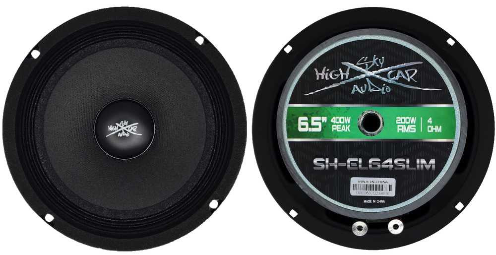 Sky High Car Audio SH-EL64 Slim 6.5" 200W RMS Midrange Speaker (Single)
