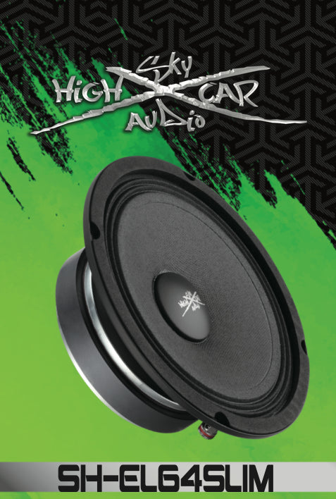 Sky High Car Audio SH-EL64 Slim 6.5" 200W RMS Midrange Speaker (Single)