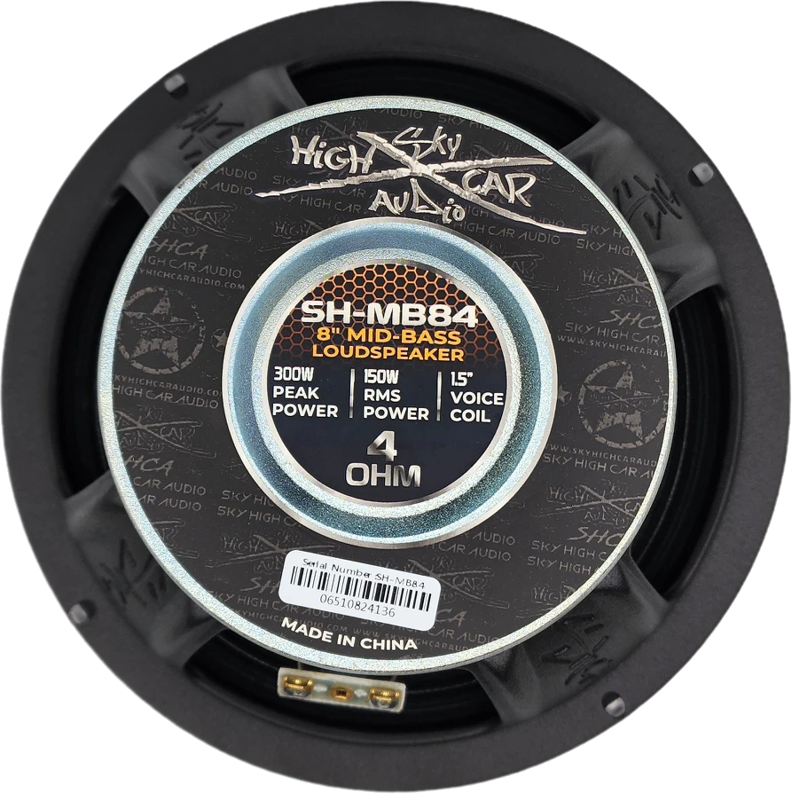 Sky High Car Audio SHCA-SH-MB84 | 8-inch Pro Audio  Mid-Bass Loudspeaker with 1.5" Voice Coil (Single)