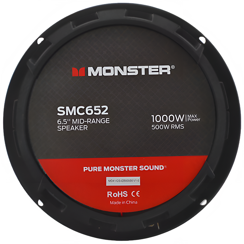 Monster SMC652 6.5" 500W RMS Coaxial Midrange Speaker 8-Ohm (Single)