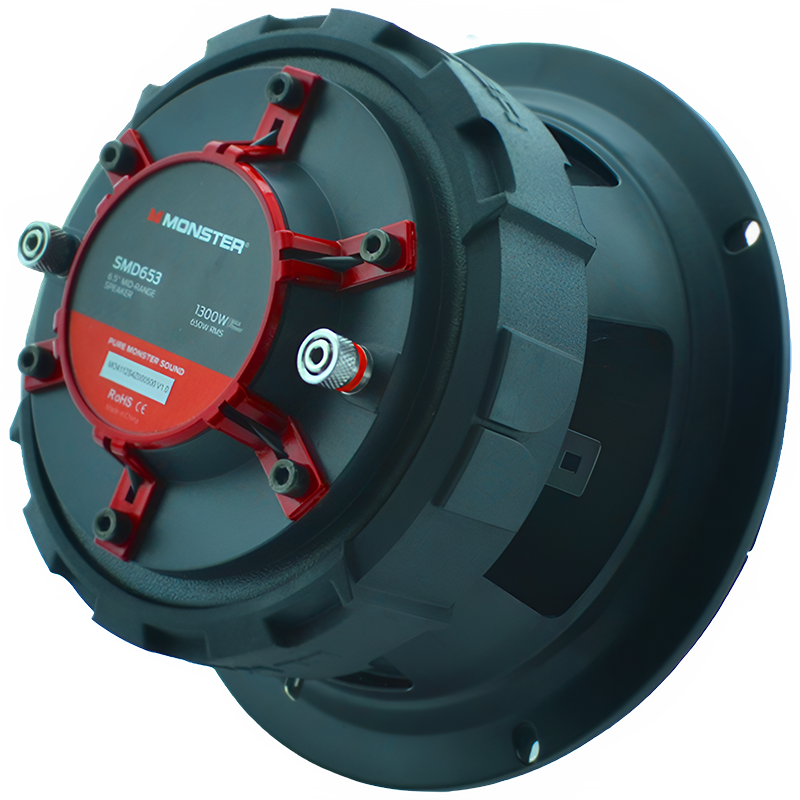 Monster SMD653 6.5" 650W RMS Midrange Speaker w/ Horn 8-Ohm (Single)