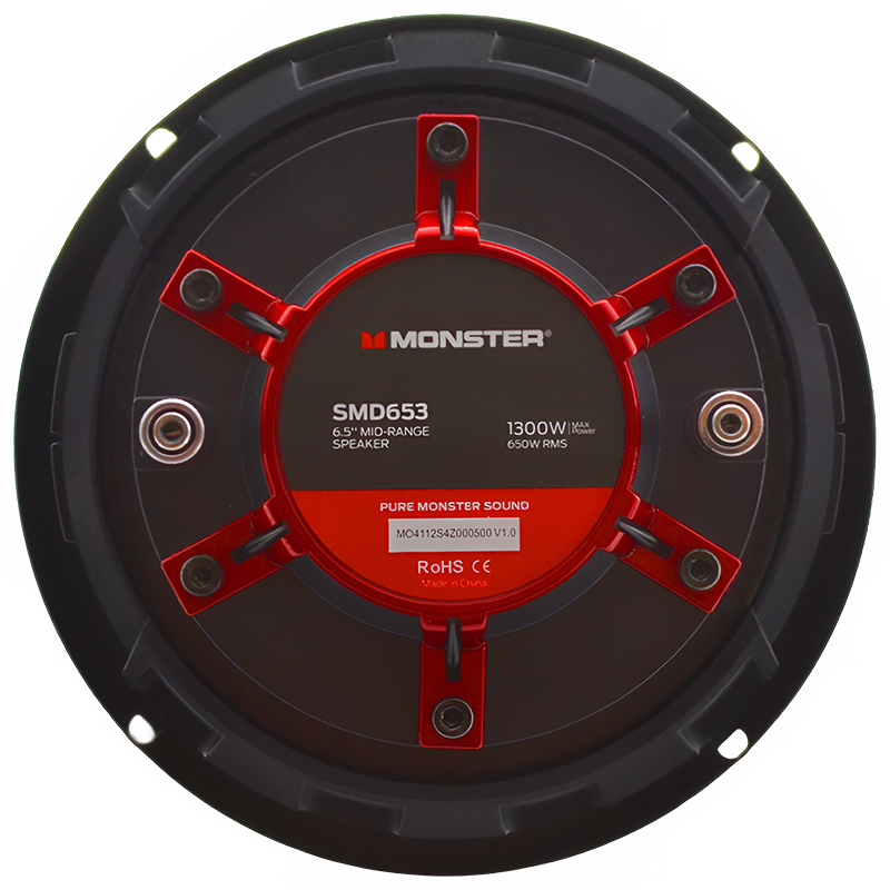 Monster SMD653 6.5" 650W RMS Midrange Speaker w/ Horn 8-Ohm (Single)