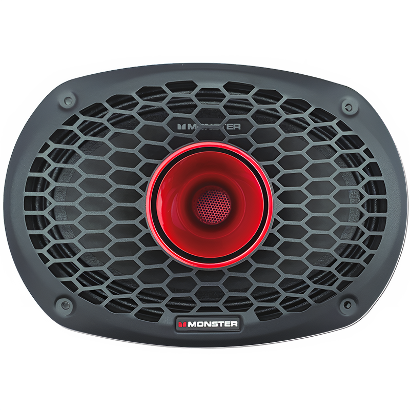 Monster SMD6903 6"x9" 700W RMS Midrange Speaker w/ Horn 8-Ohm (Single)
