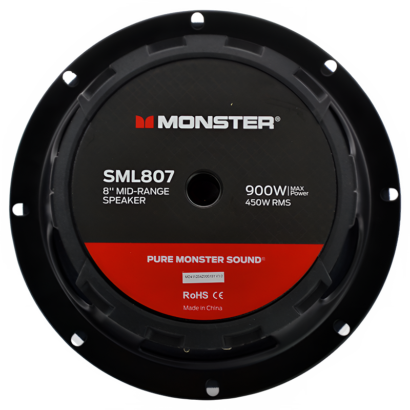 Monster SML807 8" 450W RMS Midrange Speaker 8-Ohm (Single)