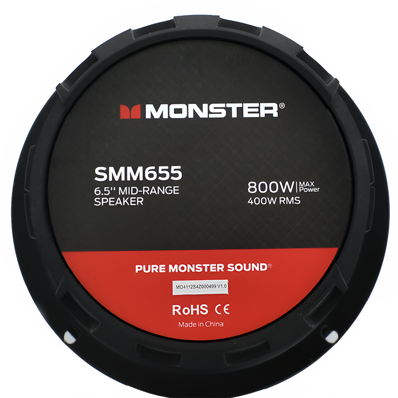 Monster SMM655 6.5" 400W RMS Midrange Speaker 8-Ohm (Single)