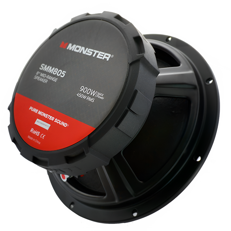 Monster SMM805 8" 450W RMS Midrange 8" Midrange Speaker 8-Ohm (Single)