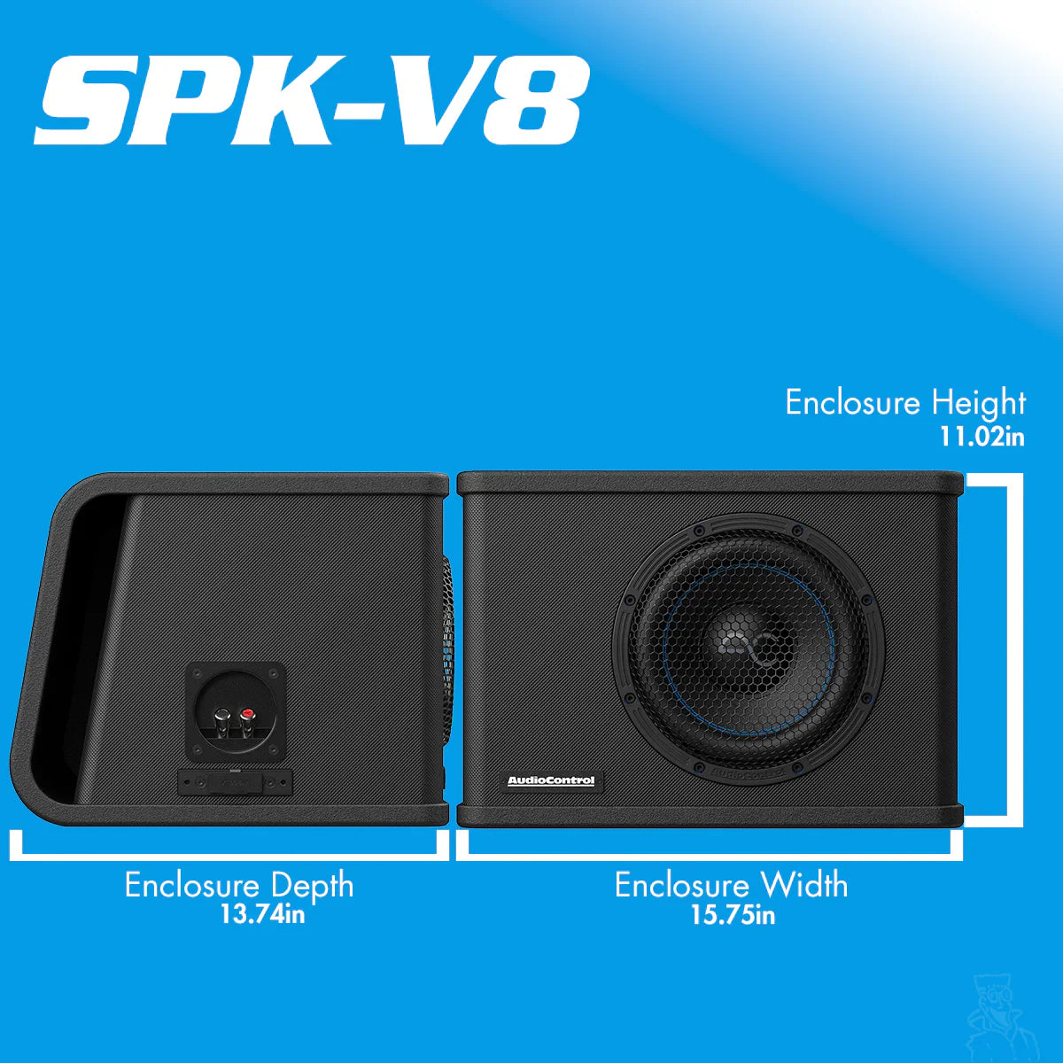 AudioControl Spike Series 8"/10"/12" Vented Subwoofer Enclosure