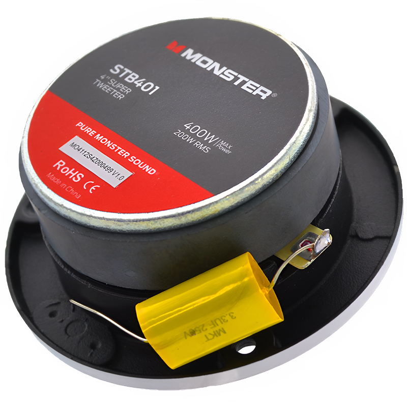 Monster STB401 4″ 200W RMS Tweeters 4-Ohm (Pair)