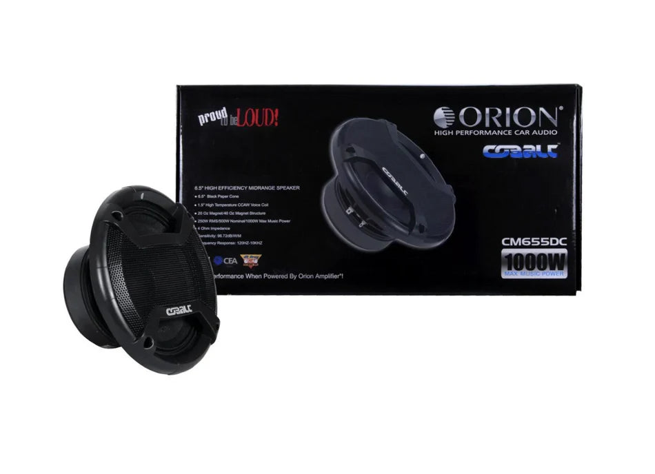 Orion CM655DC 6.5" 250W RMS Midrange Speaker 4-Ohm (Pair)