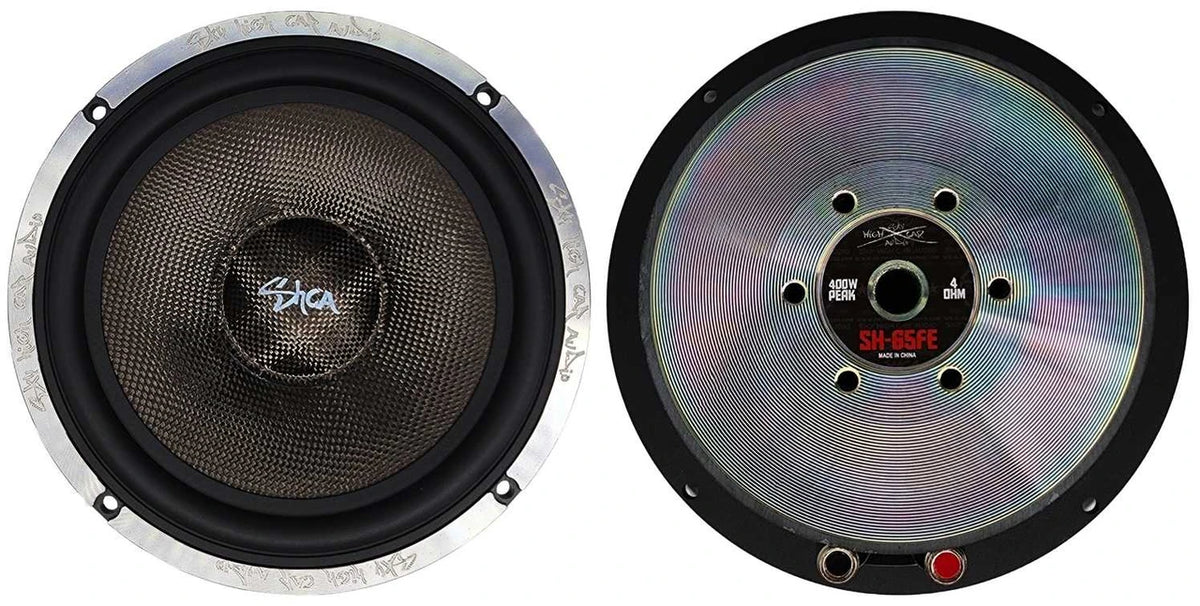 Sky High Car Audio SH-65FE | 6.5-inch Mid Woofer Pair w/ Carbon Fiber Cone (Pair)