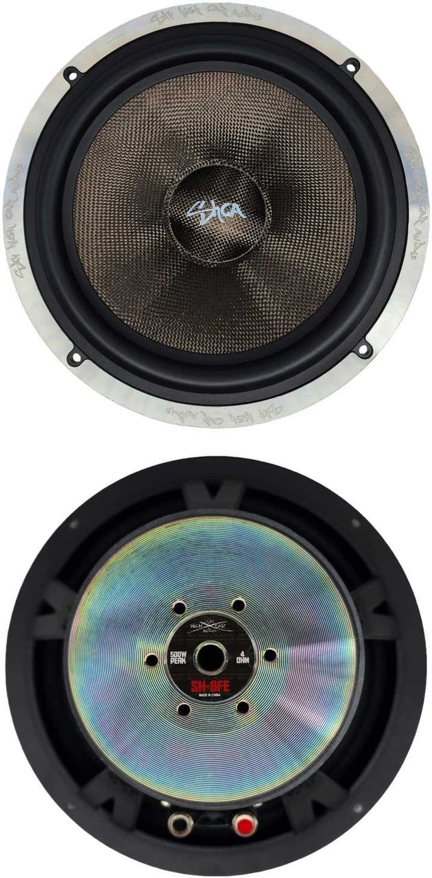 Sky High Car Audio SH-8FE | 8-inch Mid Woofer  w/ Carbon Fiber Cone (Pair)