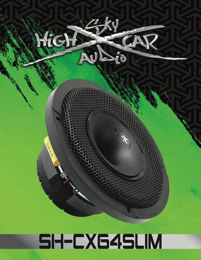 Sky High Car Audio SH-CX64SLIM | 6.5-inch Slim Coaxial Speaker With Compression Driver Horn