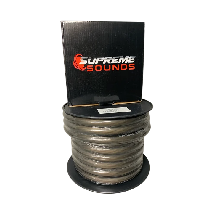 Supreme Sounds Oversized 0G 100% OFC Tinned Copper Spool - 50 Ft