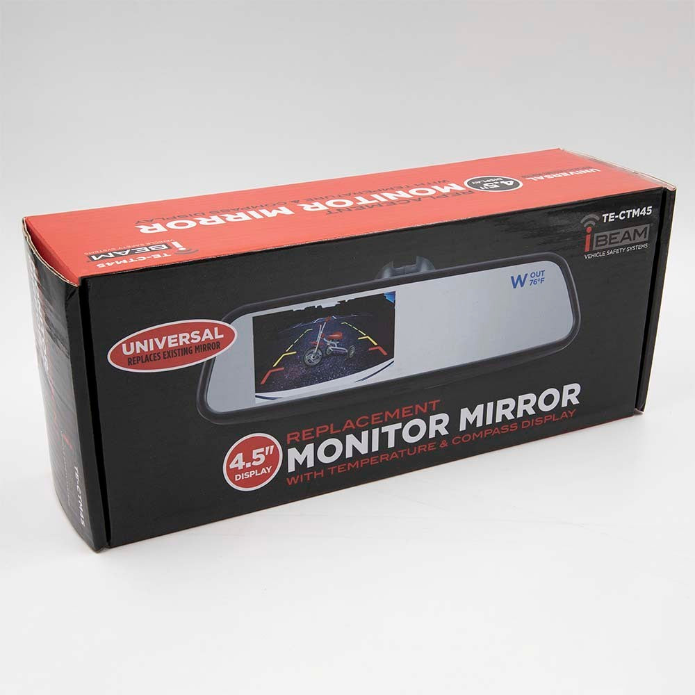 iBEAM TE-CTM45 4.5 Inch Compass/Temp Mirror Monitor