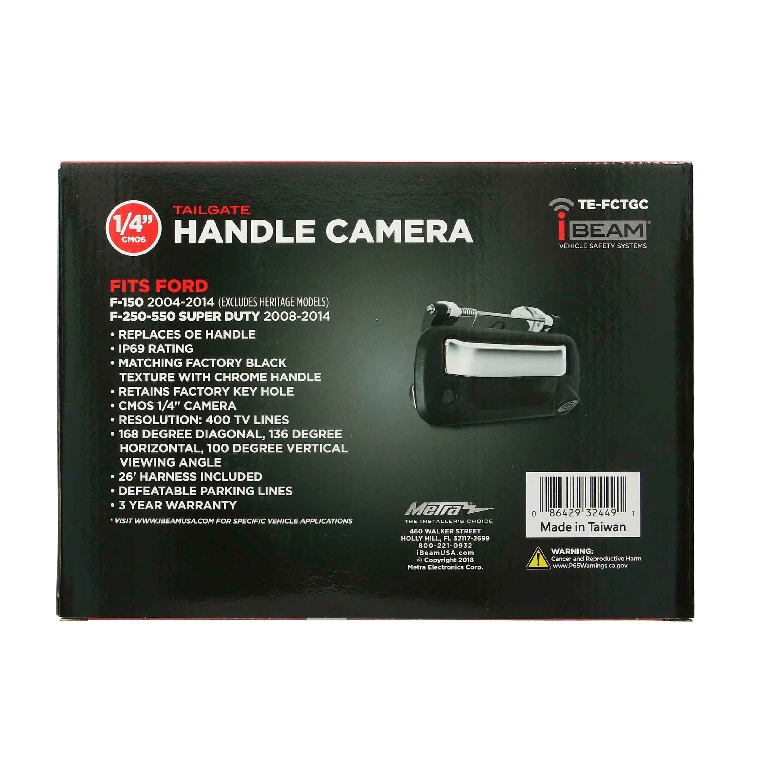 iBEAM TE-FCTGC Ford Chrome Factory Replacement Tailgate Handle Camera