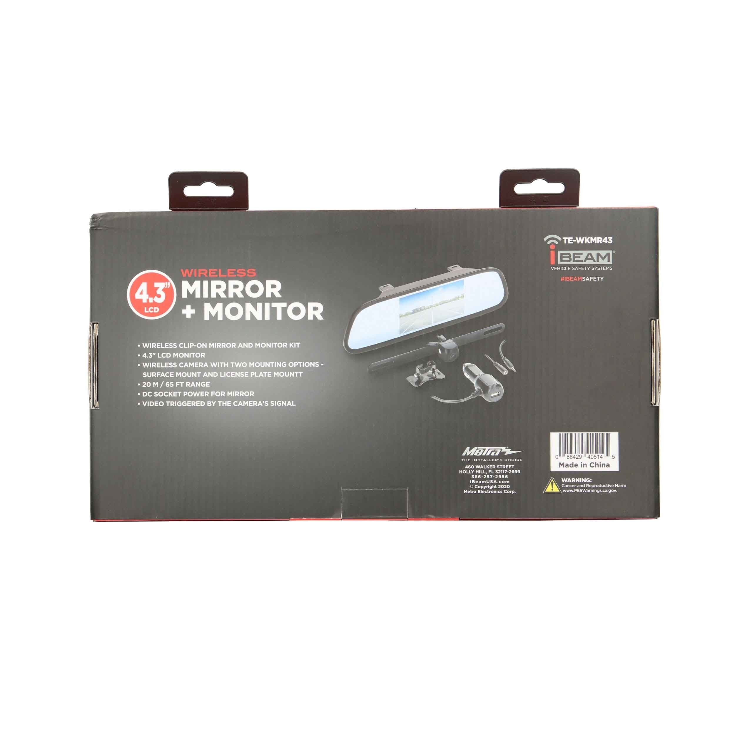iBEAM TE-WKMR43 Wireless 4.3 Inch Mirror/Monitor and Camera