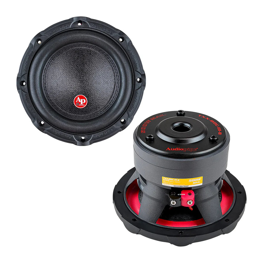 Audiopipe TXX-BDC-III-8 8" 250W RMS Triple Stack Subwoofer DVC 4-Ohm