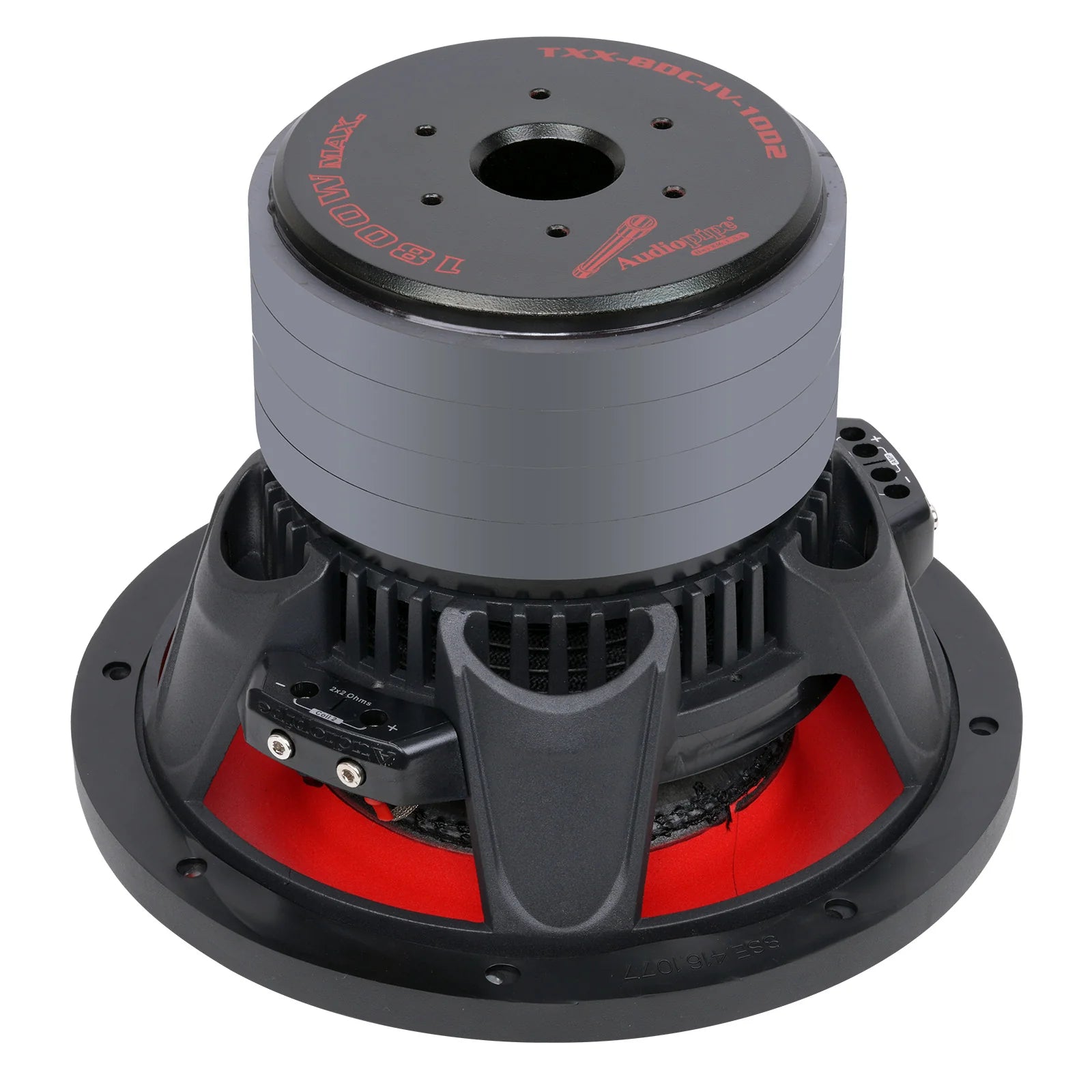 Audiopipe TXX-BDC-IV-10D2 | 10" 900W RMS Quad Stack Composite Cone Subwoofer DVC