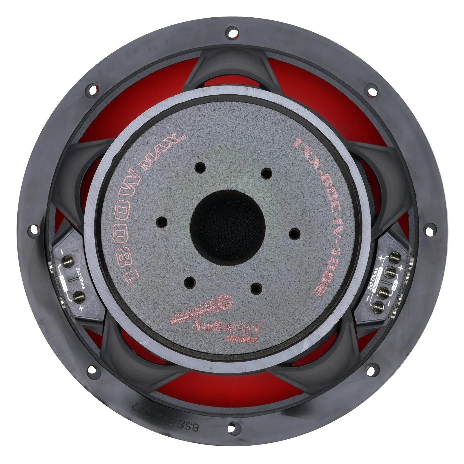 Audiopipe TXX-BDC-IV-10D2 | 10" 900W RMS Quad Stack Composite Cone Subwoofer DVC