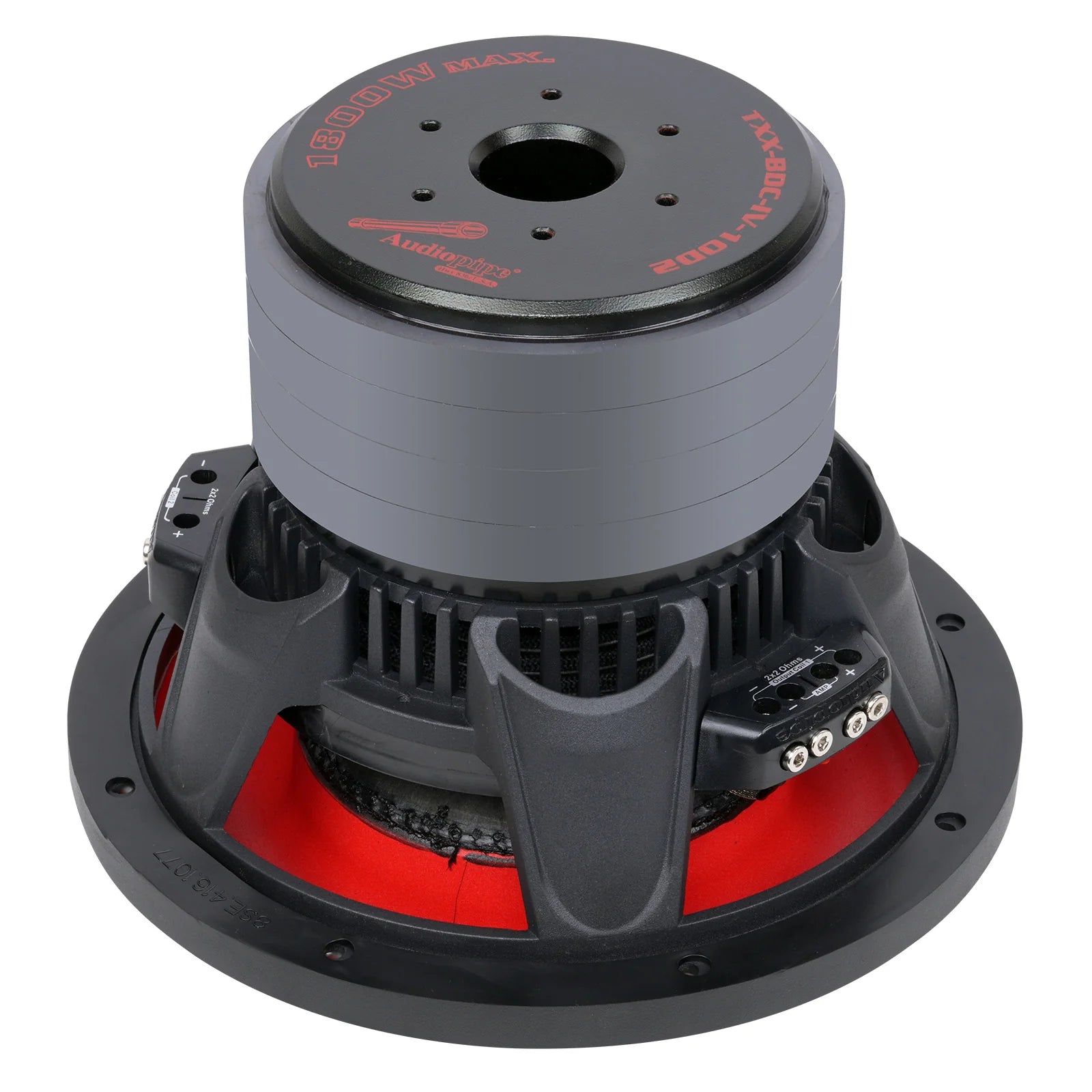 Audiopipe TXX-BDC-IV-10D2 | 10" 900W RMS Quad Stack Composite Cone Subwoofer DVC
